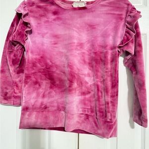 Pink Ruffled Kids Sweatshirt